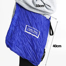 Foldable Shopping Bag Roll Up Portable Lanyard Reusable Heavy Duty Cloth Large Capacity Grocery Shopper Bag Tote Handbag