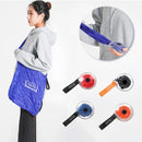 Foldable Shopping Bag Roll Up Portable Lanyard Reusable Heavy Duty Cloth Large Capacity Grocery Shopper Bag Tote Handbag