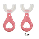 Escova de dentes para bebês, crianças, 360 graus, em forma de U, mordedores, silicone macio, escova para bebês, cuidados bucais, limpeza