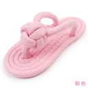Pet Dog Chew Knot Toy Cotton Rope Slippers Pet Toy Cleaning Teeth  Bite Resistant Chew Puppy Toy Dogs Accessories