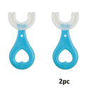 Escova de dentes para bebês, crianças, 360 graus, em forma de U, mordedores, silicone macio, escova para bebês, cuidados bucais, limpeza