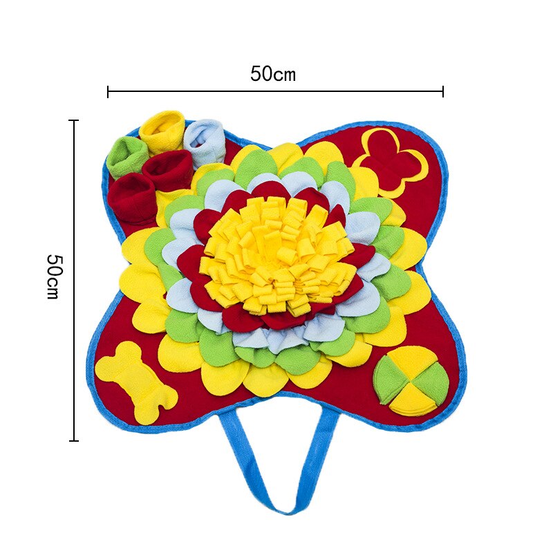 Pet Dog Snuffle Mat Nose Smell Training Sniffing Pad Dog Puzzle Toy Slow Feeding Bowl Food Dispenser Carpet Washable Dog Toys