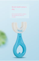 Escova de dentes para bebês, crianças, 360 graus, em forma de U, mordedores, silicone macio, escova para bebês, cuidados bucais, limpeza