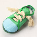 Pet Dog Chew Knot Toy Cotton Rope Slippers Pet Toy Cleaning Teeth  Bite Resistant Chew Puppy Toy Dogs Accessories