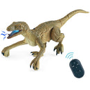 Brinquedos de dinossauro de controle remoto crianças rc caminhada elétrica jurássico simulação de dinossauro brinquedo velociraptor com luz led e rugido